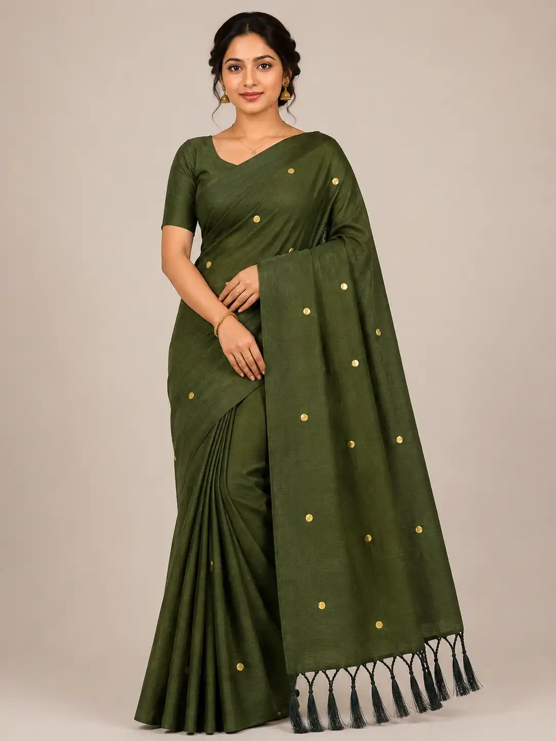 Dark Moss Green Simple Soft cotton