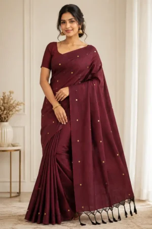 Deep wine/ Maroon Simple Soft Cotton